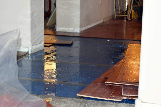 Professional Flood Damage Restoration technician working in Hubbard, OR